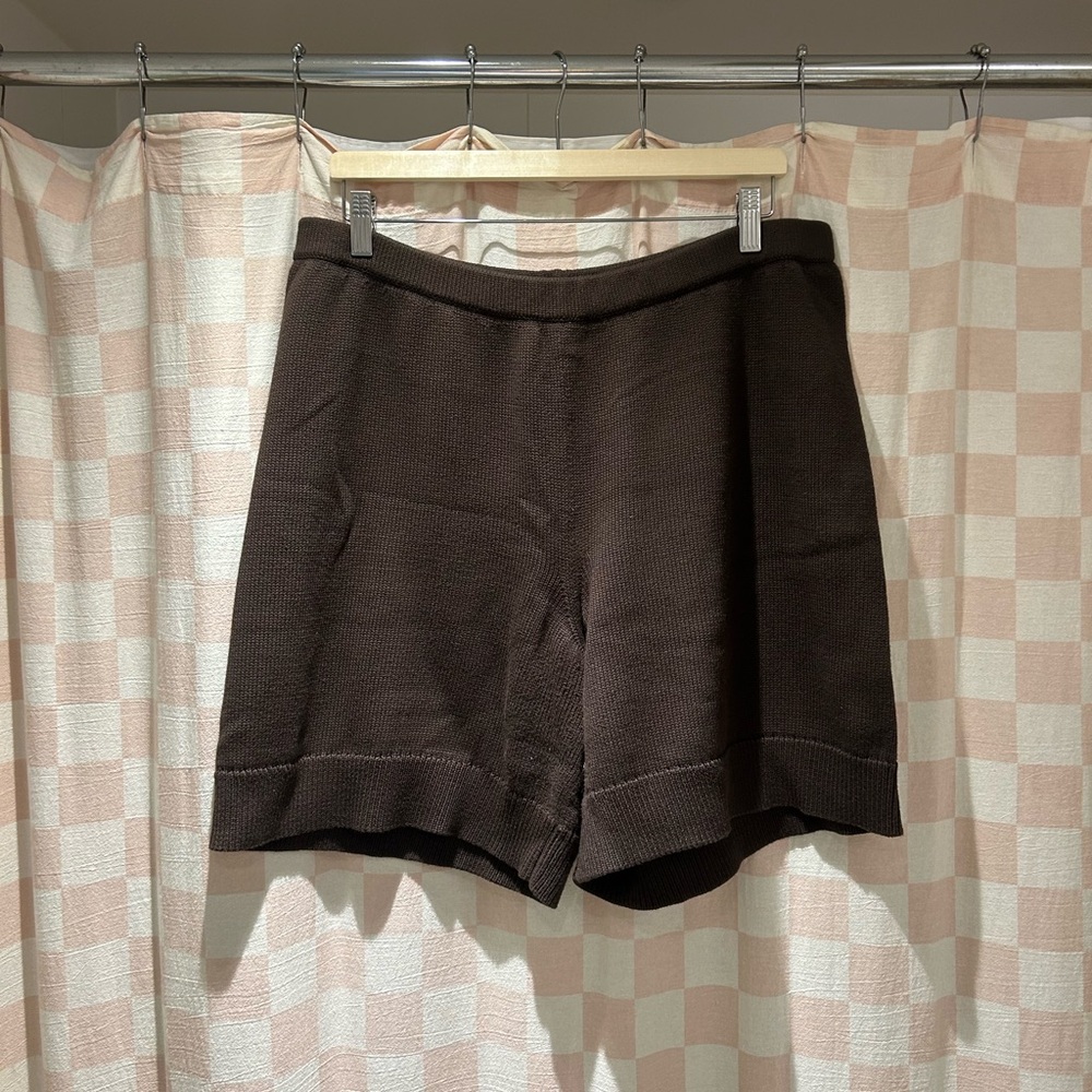 James Street Co Brown Knit Shorts
